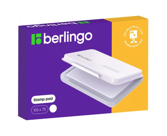 Штемпельная подушка Berlingo, 105*73мм, неокрашенная, металлическая KDp_71050
