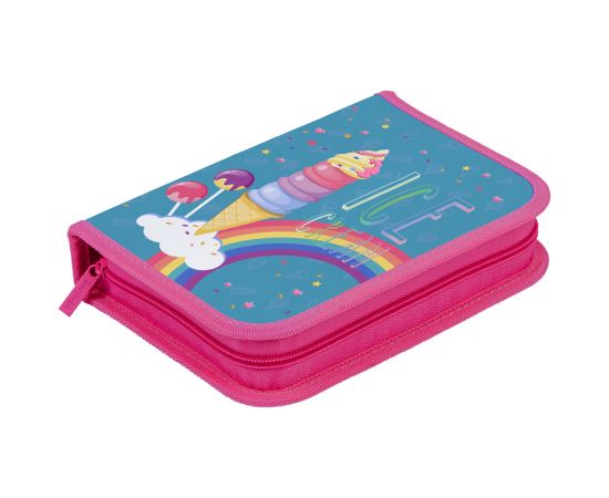 Пенал 1 отделение, 200*140*40 Berlingo "Rainbow ice-cream", полиэстер, блестки PK05852