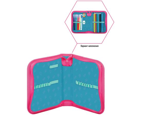 Пенал 1 отделение, 200*140*40 Berlingo "Rainbow ice-cream", полиэстер, блестки PK05852