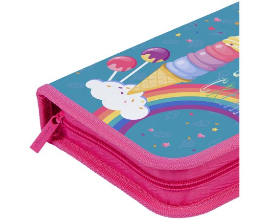 Пенал 1 отделение, 200*140*40 Berlingo "Rainbow ice-cream", полиэстер, блестки PK05852