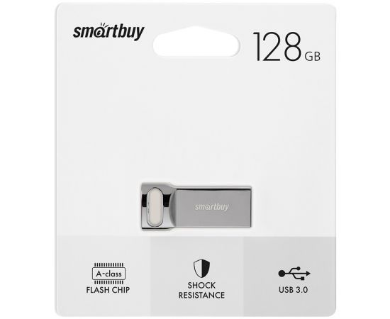 Память Smart Buy "M2"  128GB, USB 3.0 Flash Drive, серебристый (металл. корпус ) SB128GBM2