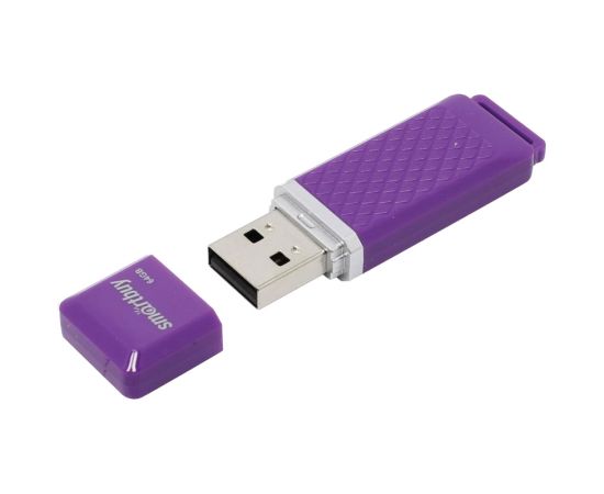 Память Smart Buy "Quartz"  64GB, USB 2.0 Flash Drive, фиолетовый SB64GBQZ-V