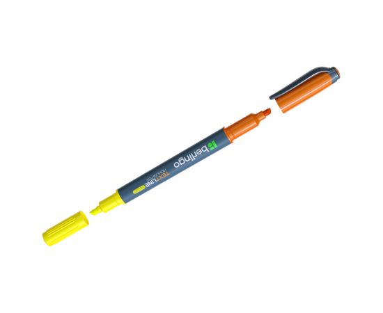 Текстовыделитель двусторонний Berlingo "Textline HL220" желтый/оранжевый, 0,5-4мм T2035
