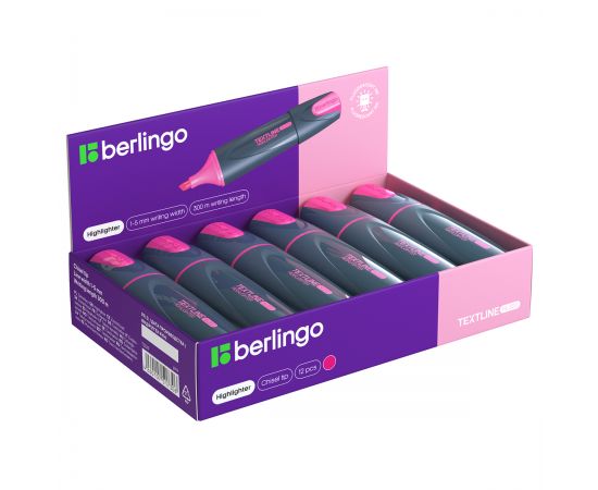 Текстовыделитель Berlingo "Textline HL300" розовый, 1-5мм T3019