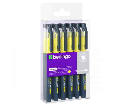 Текстовыделитель Berlingo "Textline HL450" желтый, 0,5-4мм Т4017