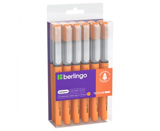 Текстовыделитель-кисть Berlingo "Textline HL470" оранжевый, 1-6мм T4518