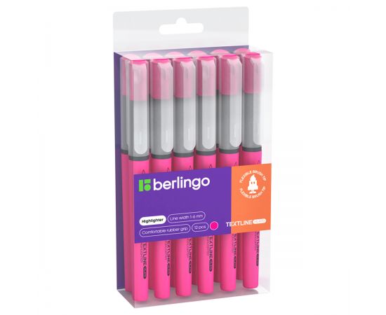 Текстовыделитель-кисть Berlingo "Textline HL470" розовый, 1-6мм T4519