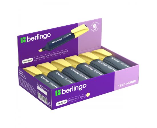 Текстовыделитель Berlingo "Textline HP200" пастельный цвет, ваниль, 1-5мм T5017