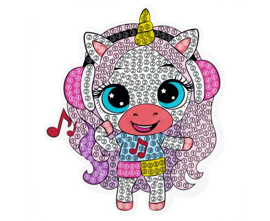 Алмазная мозаика, магнит ТРИ СОВЫ "Единорог", картонный конверт АММ_48226