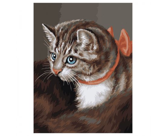 Картина по номерам на холсте ТРИ СОВЫ "Любимая кошка", 30*40, с акриловыми красками и кистями КХ3040_53842