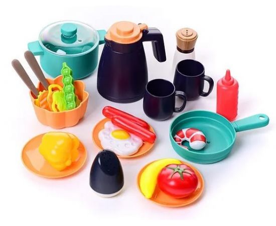 Игровой набор кухня "Давай играть" (свет, звук) 55 предметов, в коробке 889-243 УТМ01417091