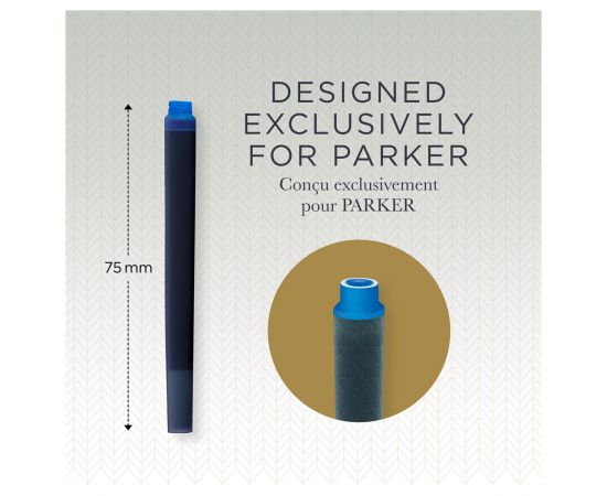 Картриджи чернильные Parker "Cartridge Quink" смываемые синие, 5шт., картонная коробка 1950383