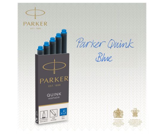 Картриджи чернильные Parker "Cartridge Quink" смываемые синие, 5шт., картонная коробка 1950383