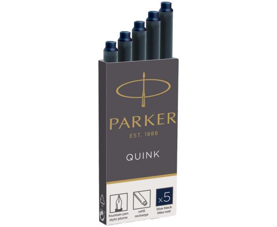 Картриджи чернильные Parker "Cartridge Quink" темно-синие, 5шт., блистер 1950404