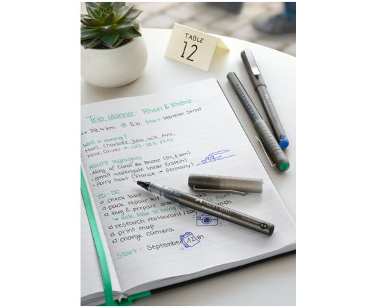 Ручка-роллер Faber-Castell "Free Ink Needle" черная, 0,5мм, одноразовая 348602