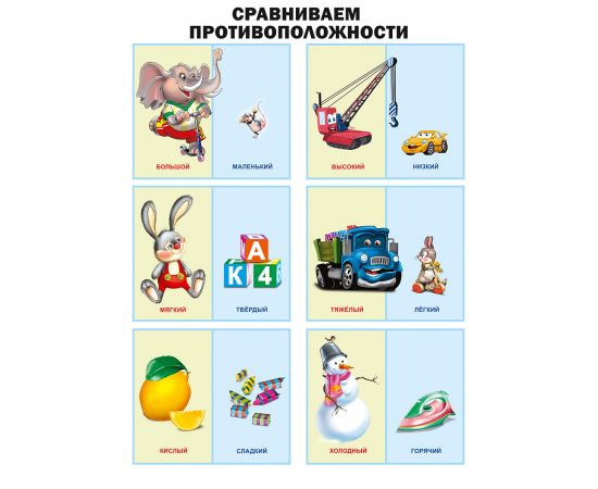 ПЛАКАТ. СРАВНИВАЕМ ПРОТИВОПОЛОЖНОСТИ 978-5-378-17373-0