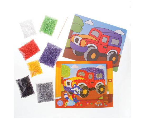 Аппликация из цветных шариков пенопласта Мульти-Пульти "Джип" AP_28182