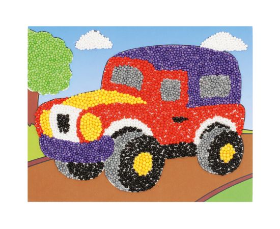 Аппликация из цветных шариков пенопласта Мульти-Пульти "Джип" AP_28182