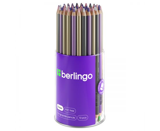 Ластик-карандаш Berlingo "Eraze 870", двухсторонний, круглый, цвета ассорти BLc_00870