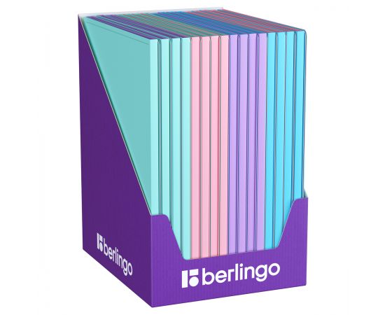 Папка с 10 вкладышами Berlingo "Haze", 9мм, 600мкм, с внутр. карманом, софт-тач, ассорти DB4_10925