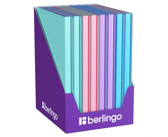 Папка с 20 вкладышами Berlingo "Haze", 14мм, 600мкм, с внутр. карманом, софт-тач, ассорти DB4_20925
