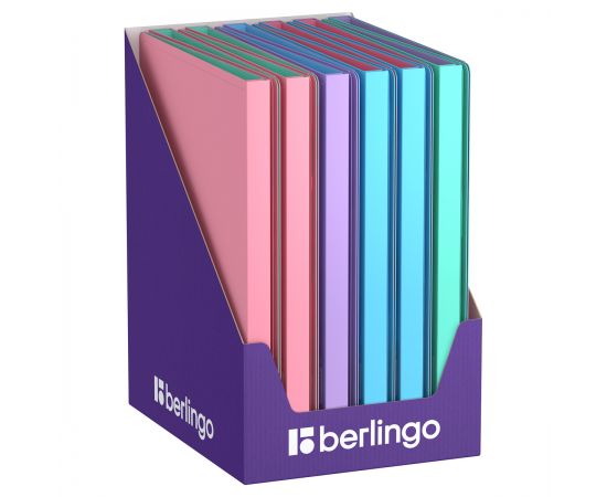 Папка с пружинным скоросшивателем Berlingo "Haze" А4, 17мм, 600мкм, с внутр. карманом, софт-тач, ассорти FS4_17925