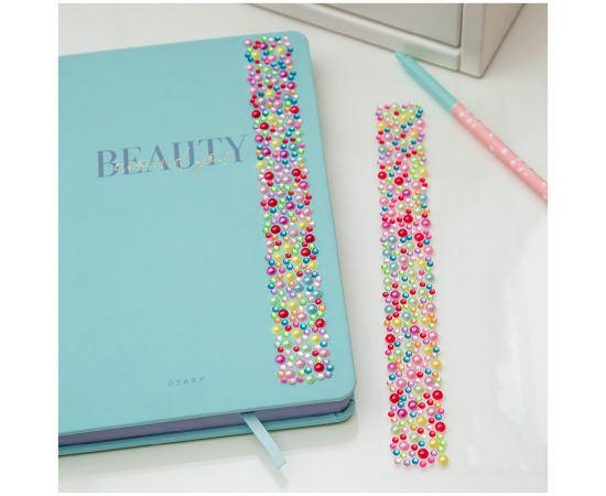 Наклейки акриловые MESHU "Colorful line", 25*7,8см, стразы, 500 наклеек, инд. уп., европодвес MS_36662