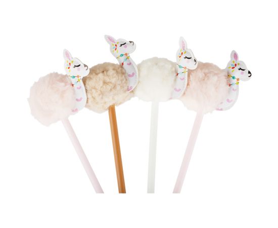 Ручка шариковая MESHU "Lamb" синяя, 0,7мм, корпус ассорти, с топпером MS_65909