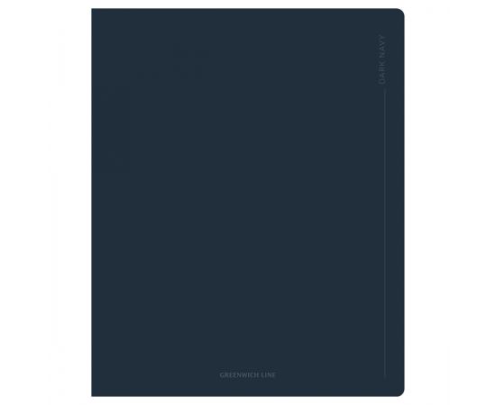 Тетрадь 48л., А5, линия Greenwich Line "Dark navy", "cофт-тач" ламинация, выб. лак, 70г/м2 N5I48-49334