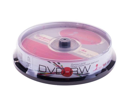 Диск DVD-RW 4.7Gb Smart Track 4x Cake Box (10шт) ST000323