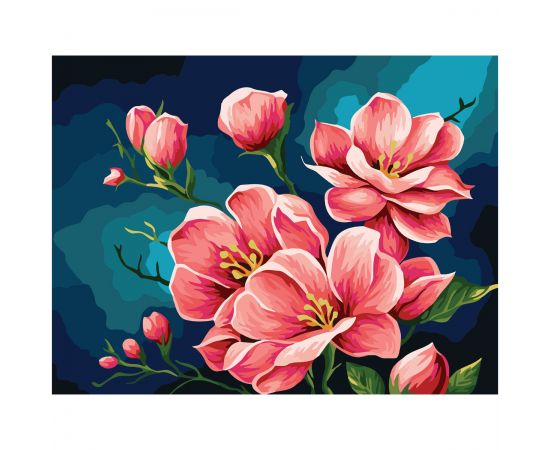 Картина по номерам на холсте ТРИ СОВЫ "Яблоневый цвет", 30*40, с акриловыми красками и кистями КХ3040_53862