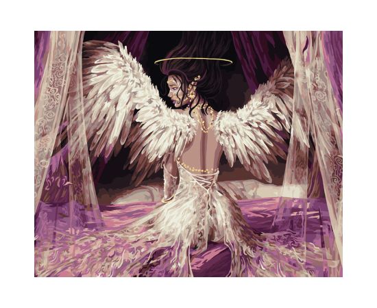 Картина по номерам на холсте ТРИ СОВЫ "Нежный ангел", 40*50, с акриловыми красками и кистями КХ_44201