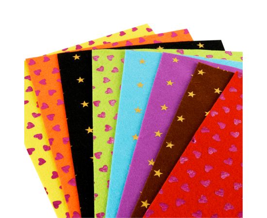 Фетр Мульти-Пульти, А4, 8л., 8цв., 2мм, с тиснением фольгой, "Енот в космосе" ФЦ8ф_38697