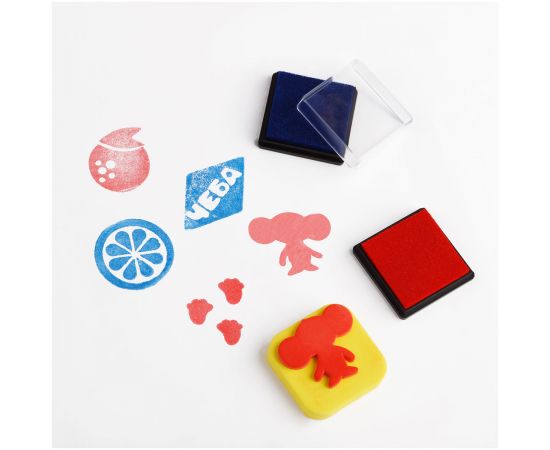 Набор штампиков для творчества Мульти-Пульти "Чебурашка", EVA, 10шт., с чернилами ЧБ_53273