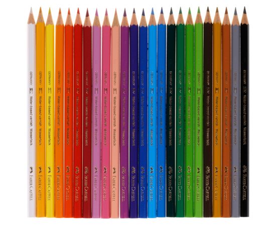 Карандаши цветные Faber-Castell "Замок", 24цв., шестигр., заточ., картон, европодвес 120124