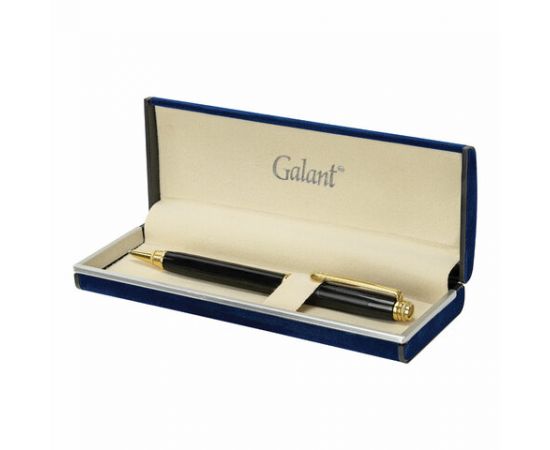 Ручка подарочная шариковая GALANT Black, корпус черный, золотистые детали, 0,7мм, синяя, 140405 140405