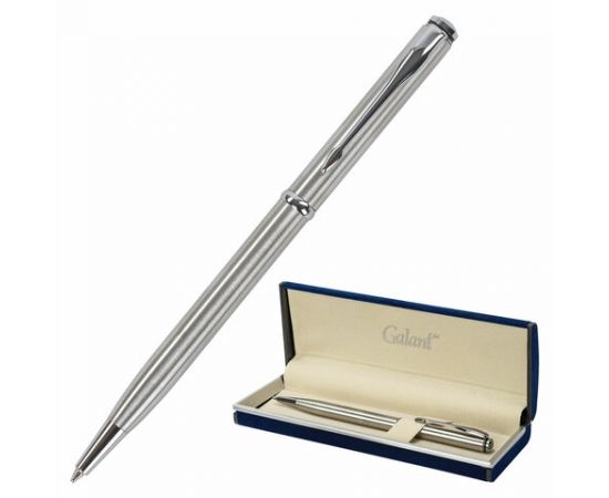 Ручка подарочная шариковая GALANT Arrow Chrome, корпус серебр., хром.детали, 0,7мм, синяя, 140408 140408