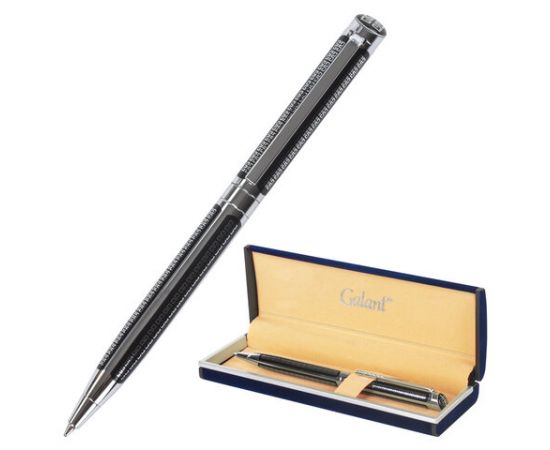 Ручка подарочная шариковая GALANT Olympic Chrome, корпус хром/черный, хром.детали, 0,7мм,син,140614 140614