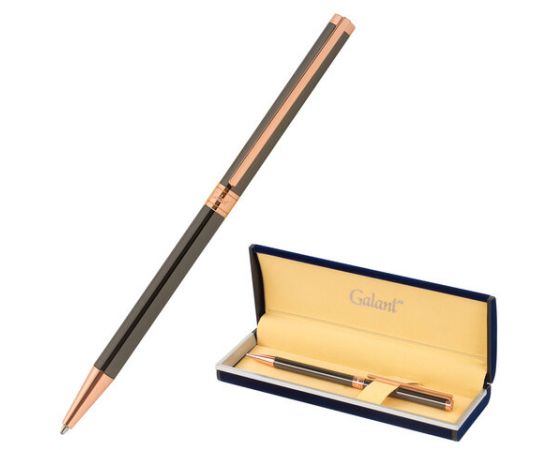 Ручка подарочная шариковая GALANT ASTRON BRONZE, корпус мет., детали роз.золото, 0,7мм, синяя,143524 143524