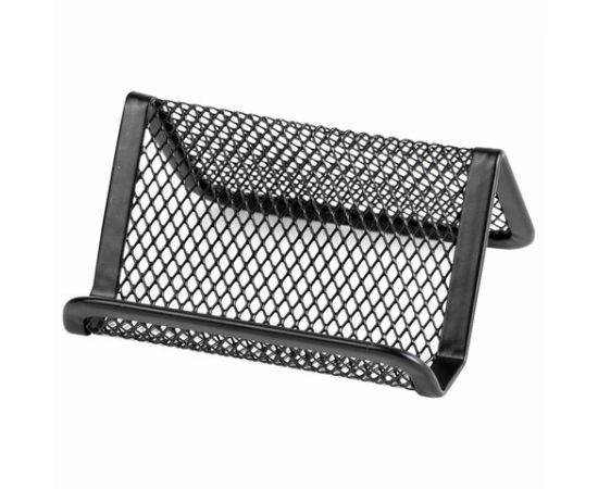 Подставка для визиток настольная BRAUBERG "Germanium", металлическая, 43*95*71мм, черная, 231942 231942