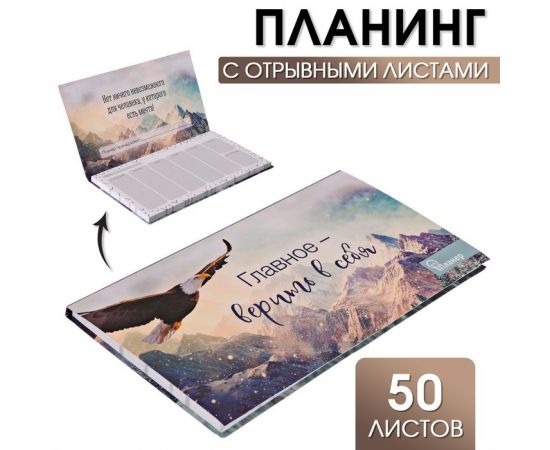 Планер с отрывными листами «Орел» 9,5 × 17,5 см, 50 л 3392289