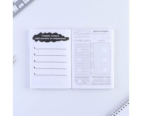 Блокнот творческого человека в мягкой обложке "Енотик-блокнотик" А6 120 л 4182297 4182297