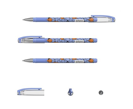 Ручка шариковая ErichKrause Tulips Stick, цвет чернил синий 48080