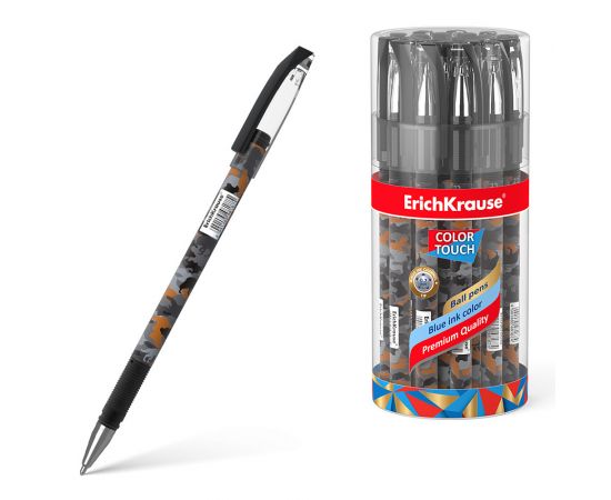 Ручка шариковая ErichKrause ColorTouch Stick Rough Native 0.7, цвет чернил синий 48766