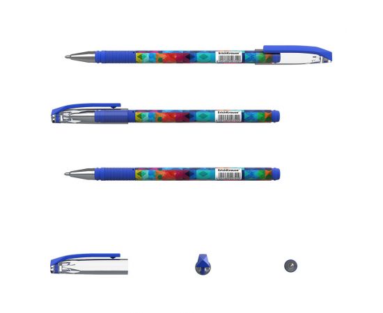 Ручка шариковая ErichKrause ColorTouch Stick Patchwork 0.7, цвет чернил синий 50742