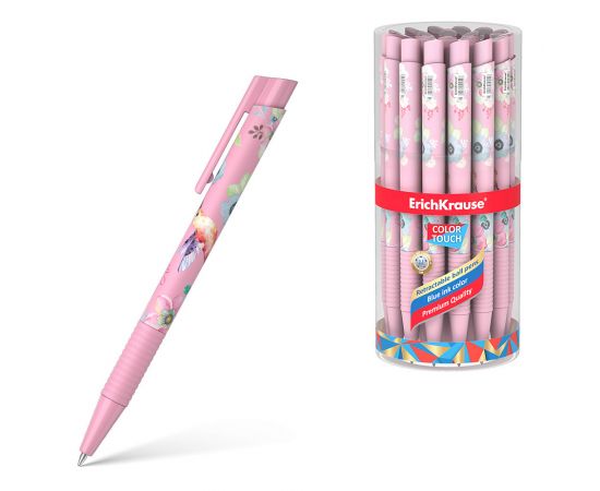 Ручка шариковая автоматическая ErichKrause ColorTouch Matic&Grip Colibri 0.7, цвет чернил синий 56054