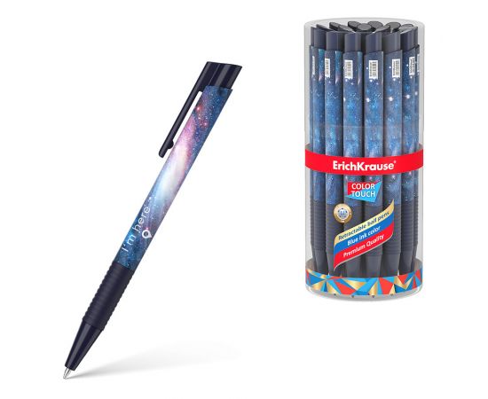 Ручка шариковая автоматическая ErichKrause ColorTouch Matic&Grip Space 0.7, цвет чернил синий 56055