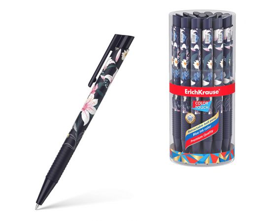 Ручка шариковая автоматическая ErichKrause ColorTouch Matic&Grip Lily 0.7, цвет чернил синий 56129