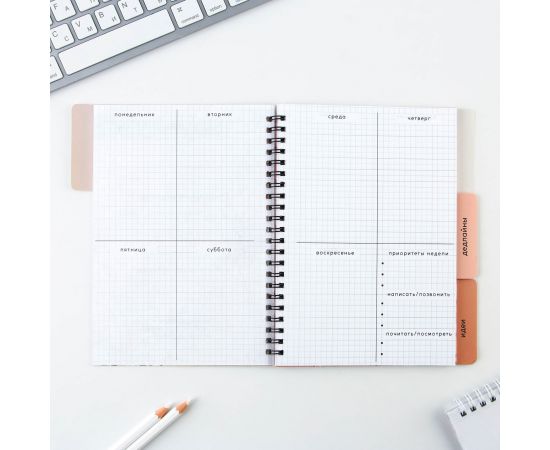 Планинг с разделителями «365 дней», мягкая обложка, формат А5, 50 листов 9530260