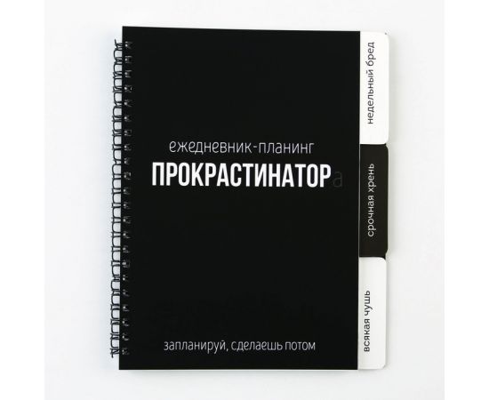 Планинг с разделителями «Прокрастинатор», мягкая обложка, формат А5, 50 листов 9530262